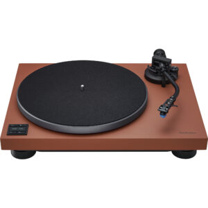 Technics SL-40CBT gramofon s přímým pohonem (Bluetooth, bezjádrový motor, kompaktní konstrukce, raménko ve tvaru S), hnědý