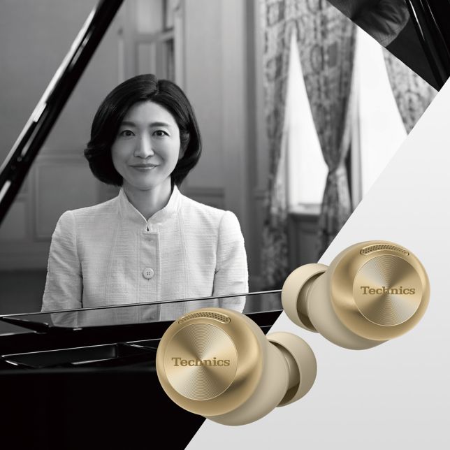 Technics EAH-AZ100E-V Panasonic EAH-AZ100 TWS sluchátka do uší s ANC, Magnetic Fluid Driver, bezdrátové nabíjení, Voice Focus AI, Multipoint 3, fialová 19 Doporučuje Michiko Ogawa, ředitelka společnosti Technics Audio